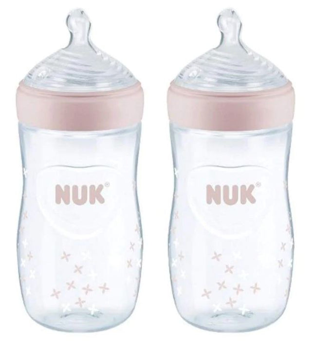 A Pink Utensils & Containers from Nuk in size 0-3M for girl. (Front View)