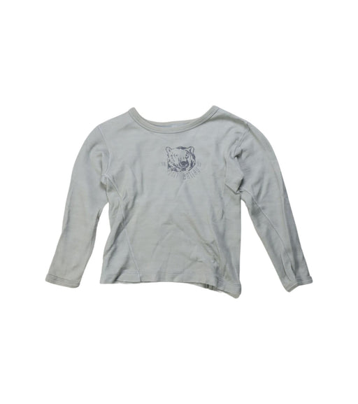 A Grey Long Sleeve T Shirts from Petit Bateau in size 6T for girl. (Front View)