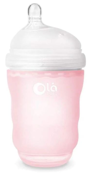 A Pink Utensils & Containers from Ola Baby in size 3-6M for girl. (Front View)