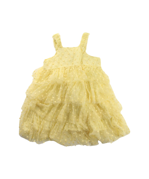 A Yellow Sleeveless Dresses from Seed in size 2T for girl. (Front View)