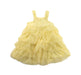 A Yellow Sleeveless Dresses from Seed in size 2T for girl. (Back View)