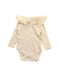 A Ivory Long Sleeve Bodysuits from Mon Bebe in size 6-12M for girl. (Back View)