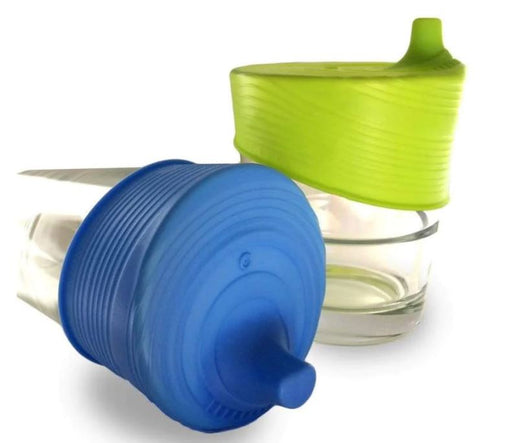A Blue Utensils & Containers from SiliKids in size O/S for neutral. (Front View)