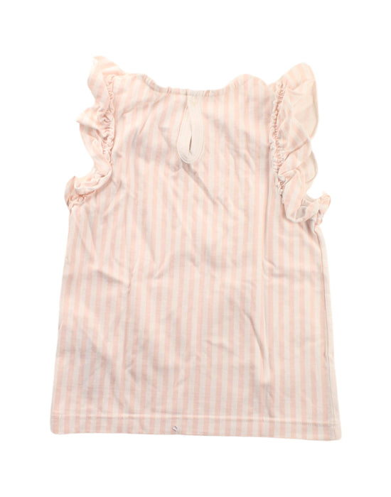 A White Short Sleeve Tops from Petit Bateau in size 4T for girl. (Back View)