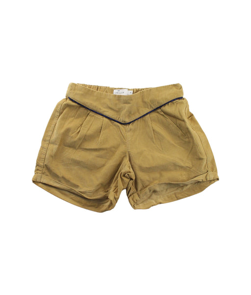 A Yellow Shorts from Cyrillus in size 6T for girl. (Front View)
