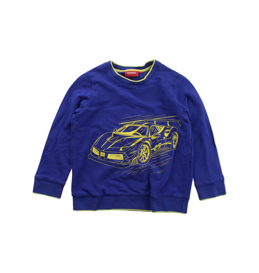 A Blue Crewneck Sweatshirts from Ferrari in size 4T for boy. (Front View)