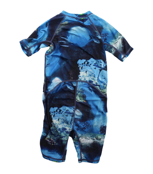 A Blue Swimsuits from Molo in size 5T for boy. (Back View)