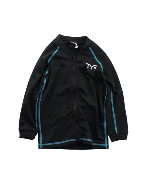 A Black Rash Guards from TYR in size 4T for boy. (Front View)