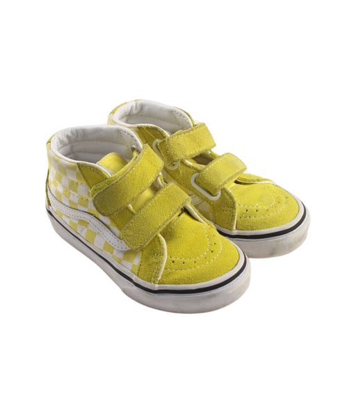 A Yellow Sneakers from Vans in size 4T for girl. (Front View)