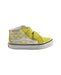 A Yellow Sneakers from Vans in size 4T for girl. (Back View)