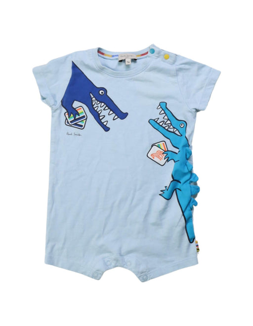 A Blue Short Sleeve Rompers from Paul Smith in size 6-12M for boy. (Front View)
