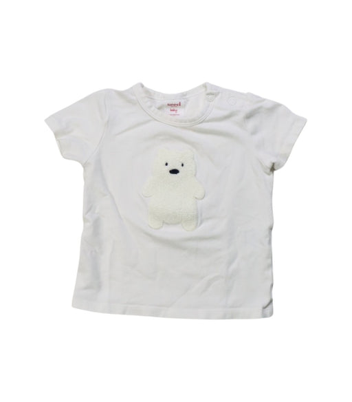 A White Short Sleeve T Shirts from Seed in size 12-18M for neutral. (Front View)