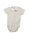 A Ivory Short Sleeve Bodysuits from Petit Bateau in size 6-12M for neutral. (Front View)