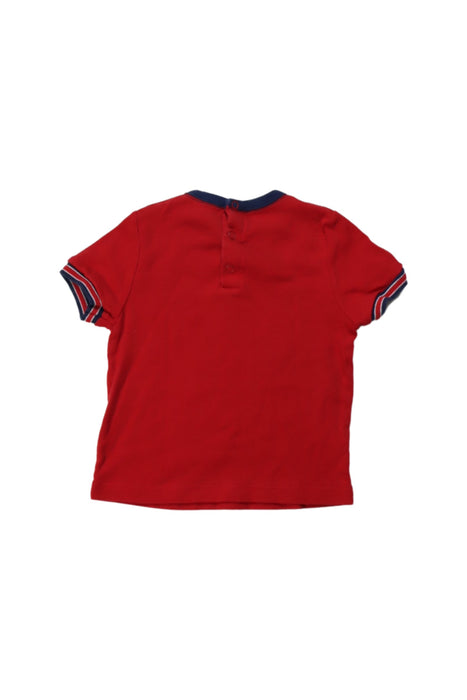 A Red Short Sleeve T Shirts from Petit Bateau in size 6-12M for boy. (Back View)