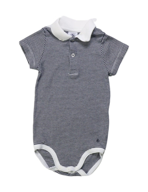A White Short Sleeve Bodysuits from Petit Bateau in size 6-12M for neutral. (Front View)