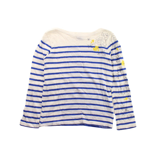 A Blue Long Sleeve T Shirts from Petit Bateau in size 6T for girl. (Front View)