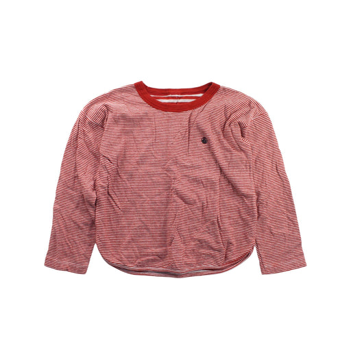 A Red Long Sleeve T Shirts from Petit Bateau in size 8Y for girl. (Front View)