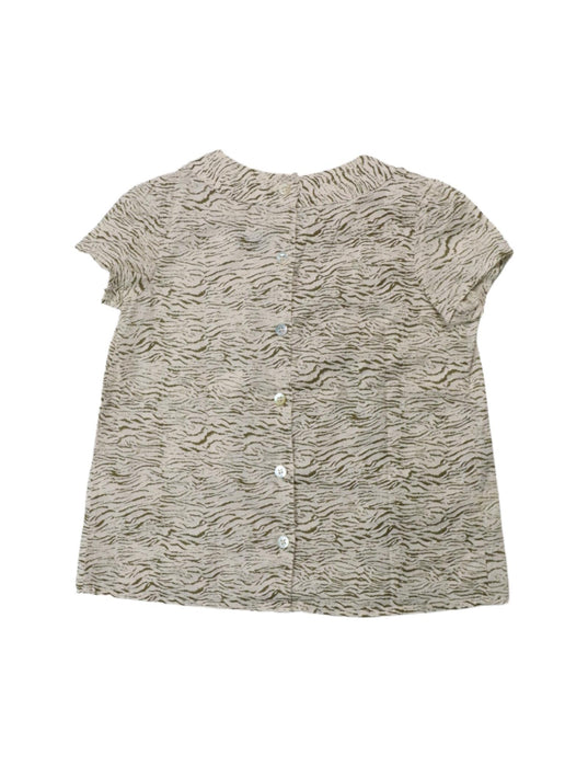 A Brown Short Sleeve Tops from Natalys in size 3T for girl. (Back View)