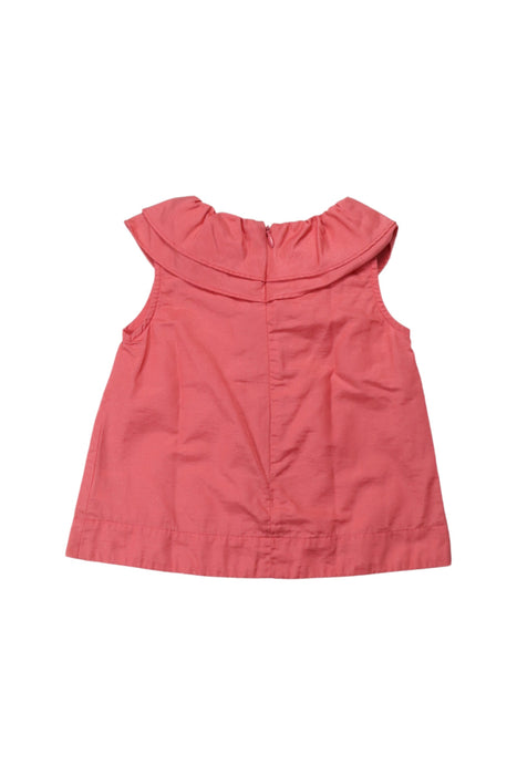 A Red Sleeveless Tops from tuc tuc in size 5T for girl. (Back View)