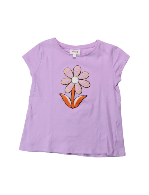 A Multicolour Short Sleeve T Shirts from Seed in size 4T for girl. (Front View)