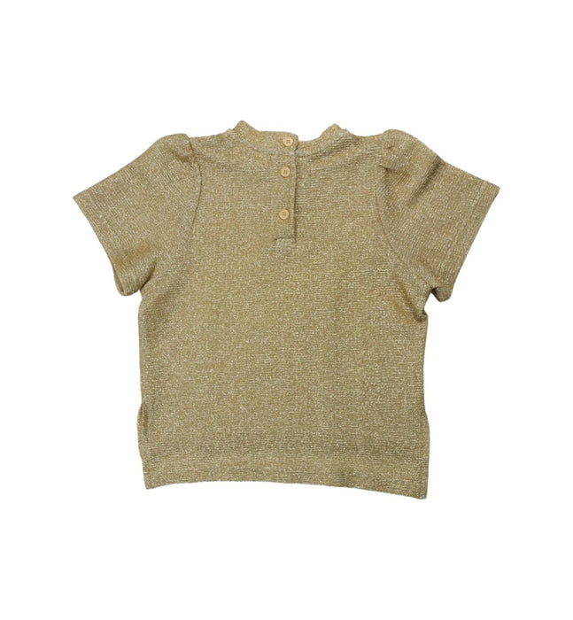 A Gold Short Sleeve Tops from Mardi Amber in size 7Y for girl. (Back View)