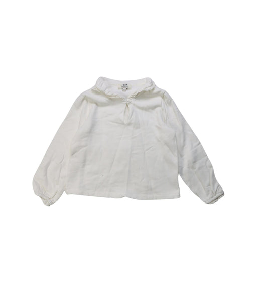 A White Long Sleeve Tops from Cyrillus in size 6T for girl. (Front View)