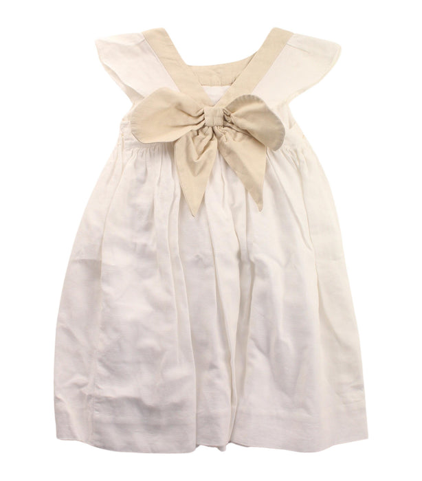 A White Short Sleeve Dresses from Jacadi in size 12-18M for girl. (Back View)