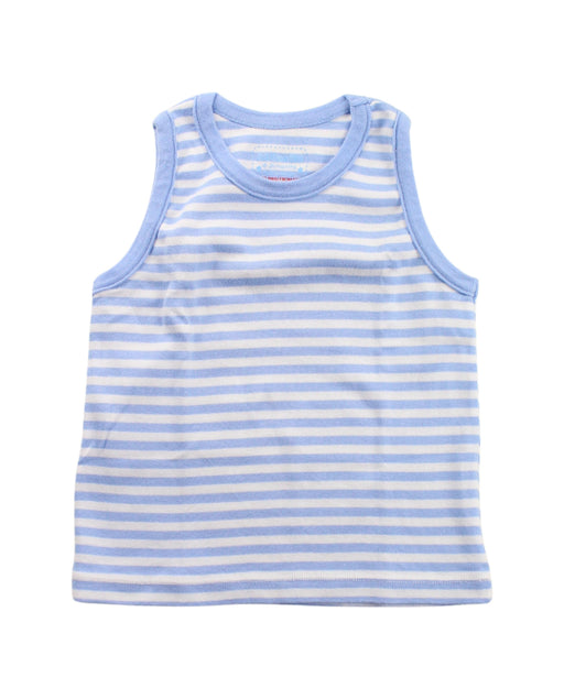 A Blue Sleeveless T Shirts from Jojo Maman Bébé in size 18-24M for boy. (Front View)