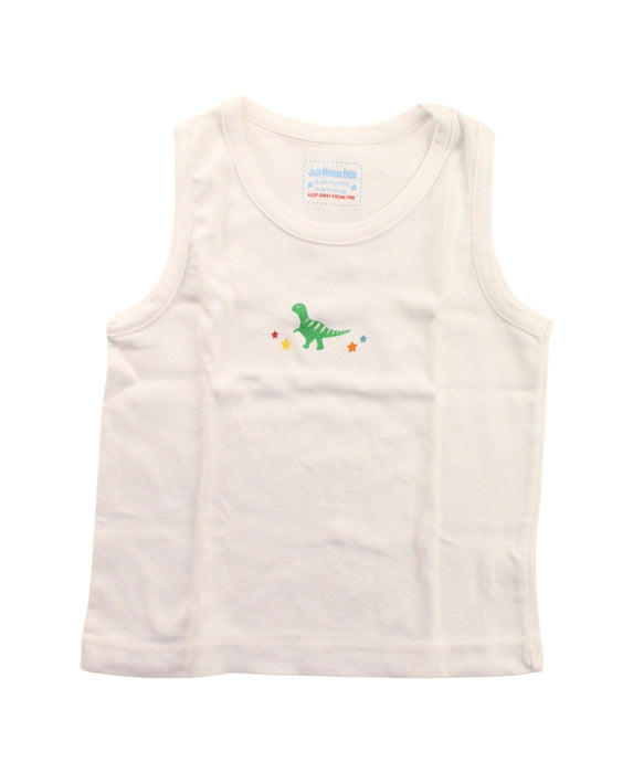 A White Sleeveless T Shirts from Jojo Maman Bébé in size 18-24M for boy. (Front View)