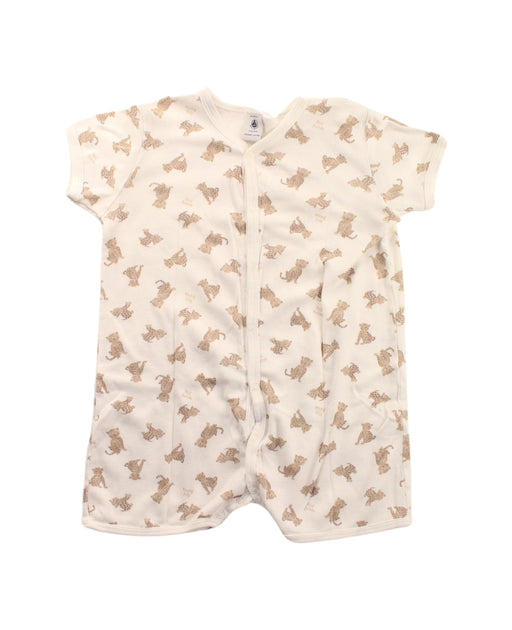 A White Short Sleeve Rompers from Petit Bateau in size 2T for neutral. (Front View)