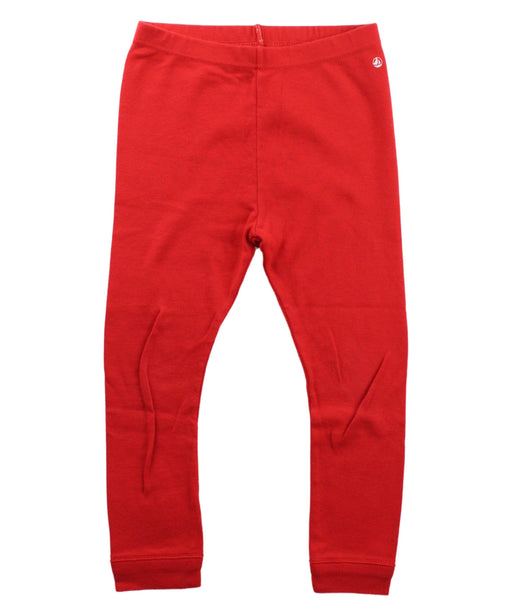 A Red Leggings from Petit Bateau in size 3T for girl. (Front View)