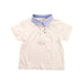 A White Short Sleeve Polos from Momonittu in size 2T for boy. (Front View)