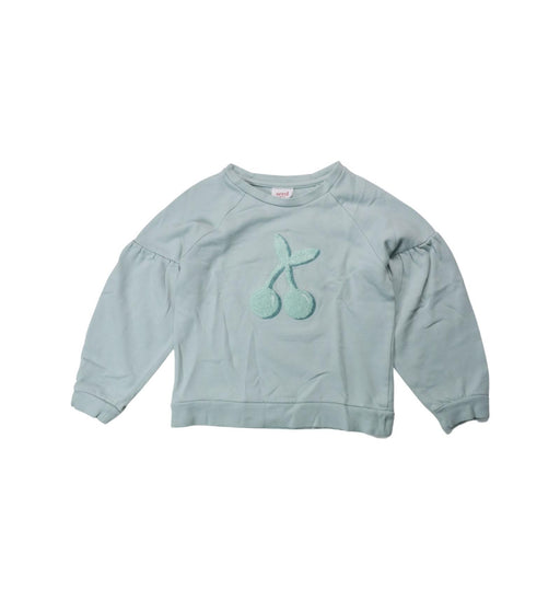 A Green Crewneck Sweatshirts from Seed in size 6T for girl. (Front View)