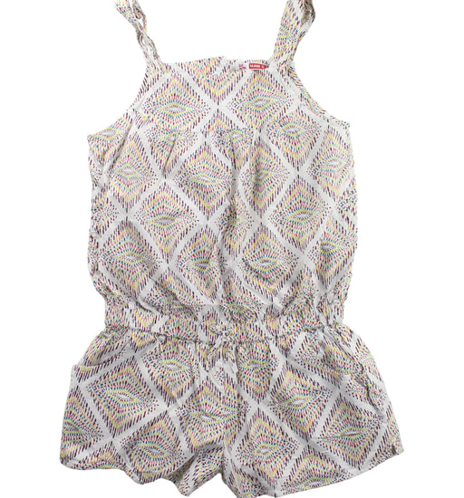 A White Sleeveless Rompers from DPAM in size 13Y for girl. (Front View)