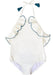 A White Swimsuits from Folpetto in size 3T for girl. (Front View)