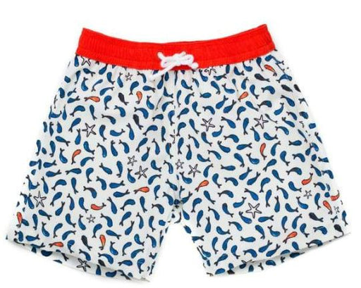 A White Swim Shorts from Folpetto in size 5T for boy. (Front View)