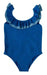 A Blue Swimsuits from Folpetto in size 12-18M for girl. (Front View)
