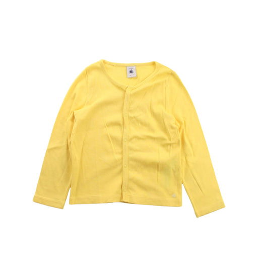 A Yellow Cardigans from Petit Bateau in size 3T for neutral. (Front View)