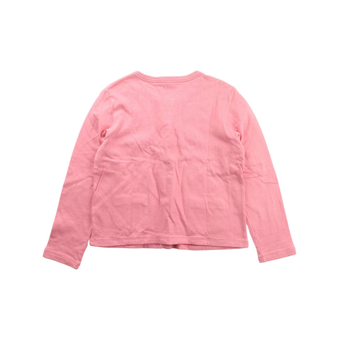 A Pink Cardigans from Petit Bateau in size 6T for girl. (Back View)