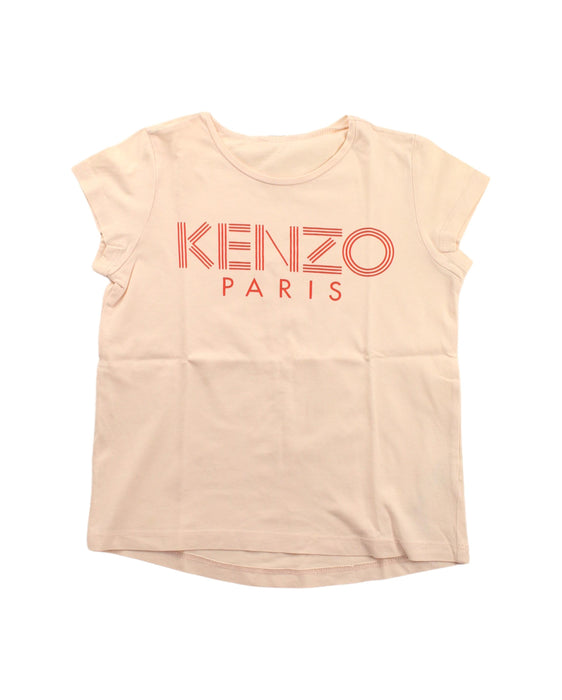 A Beige Short Sleeve T Shirts from Kenzo in size 5T for girl. (Front View)