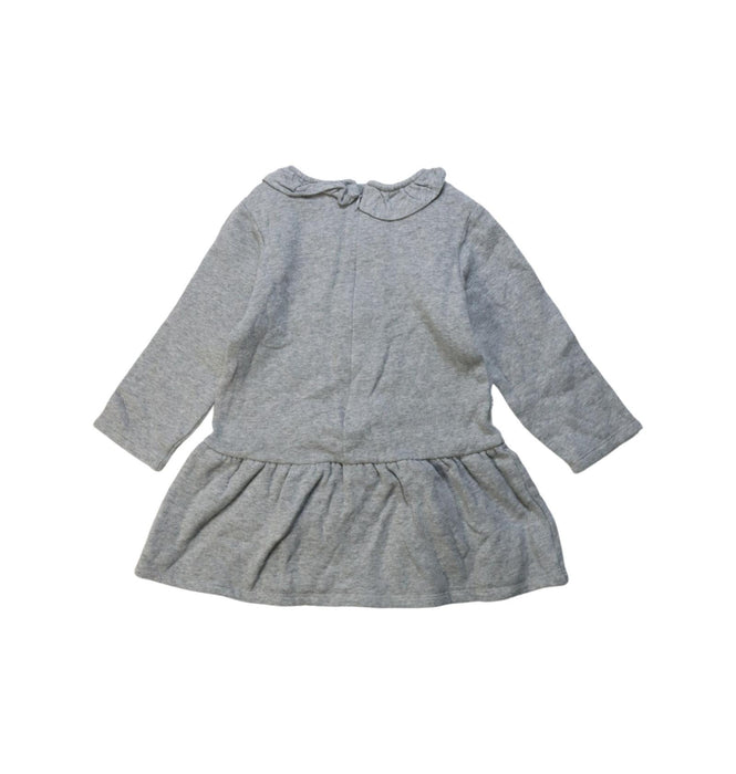 A Grey Long Sleeve Dresses from Chloe in size 4T for girl. (Back View)
