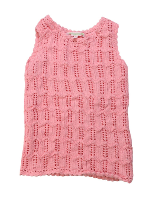 A Pink Sleeveless Tops from Bonpoint in size 8Y for girl. (Front View)