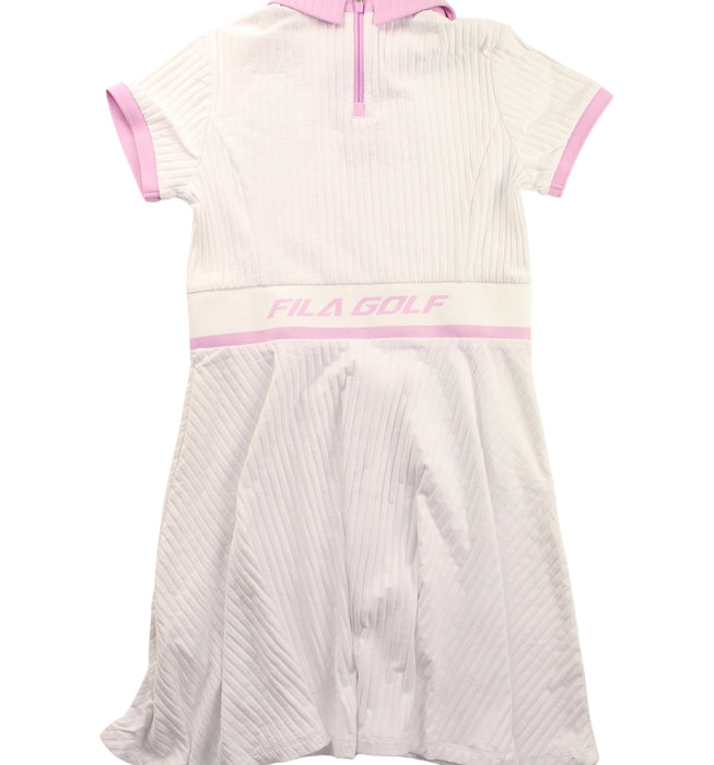 A White Short Sleeve Dresses from Fila in size 10Y for girl. (Back View)