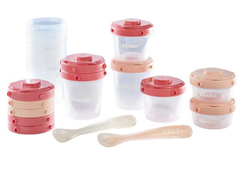 A Pink Utensils & Containers from Beaba in size 3-6M for girl. (Front View)