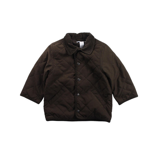A Brown Puffer/Quilted Jackets from Janie & Jack in size 12-18M for boy. (Front View)