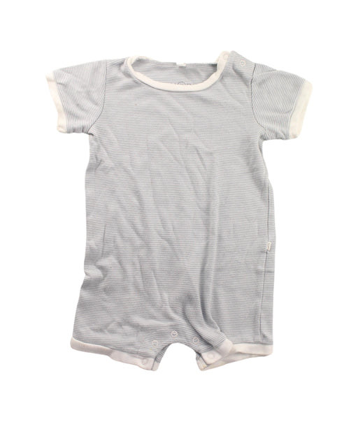 A White Short Sleeve Rompers from Mori in size 12-18M for boy. (Front View)