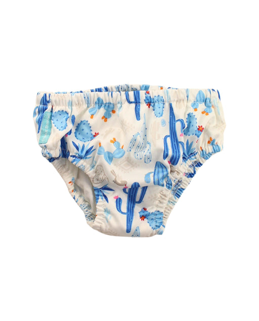 A Blue Swim Diapers from Charlie Banana in size 2T for neutral. (Front View)