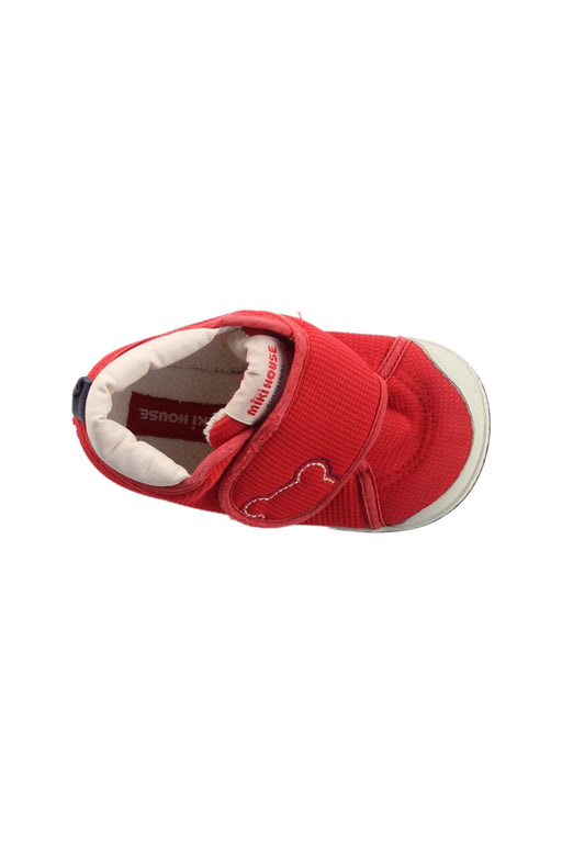 A Red Sneakers from Miki House in size 18-24M for girl. (Front View)