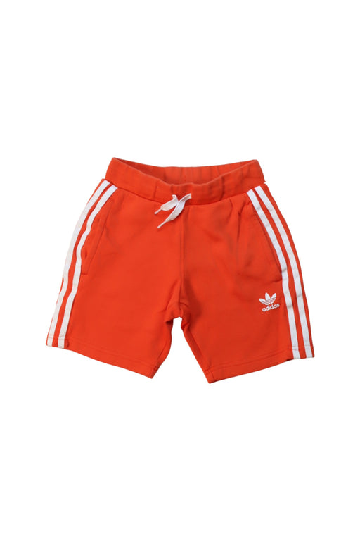 A Orange Active Shorts from Adidas in size 7Y for boy. (Front View)