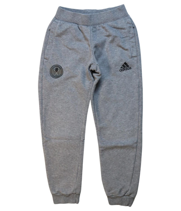 A Grey Sweatpants from Adidas in size 6T for neutral. (Front View)